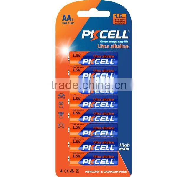 PKCELL 1.5v aa um3 alkaline battery lr6 am3 alkaline battery cell