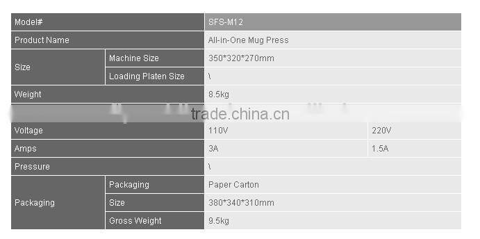 All-in-One Mug Press/ Mug Press Machine/ Multi functional Machine for mug press/ Paper Printing Machine