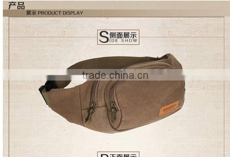 YA Casual Fashion Canvas Waist Packs, Sports Men Pouch Bag Money Belt, Pochete Fanny Pack Bolsa Cintura