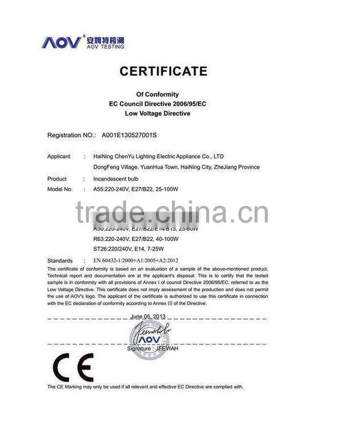 Inexpensive Items ISO9001Certificate Round 120V 60Hz Light Bulb