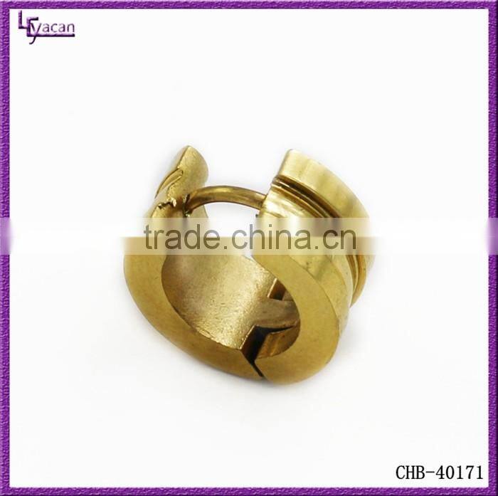 Gold Plated Stainless Steel Segment Cartilage Self Piercing Bulk Hoop Earrings