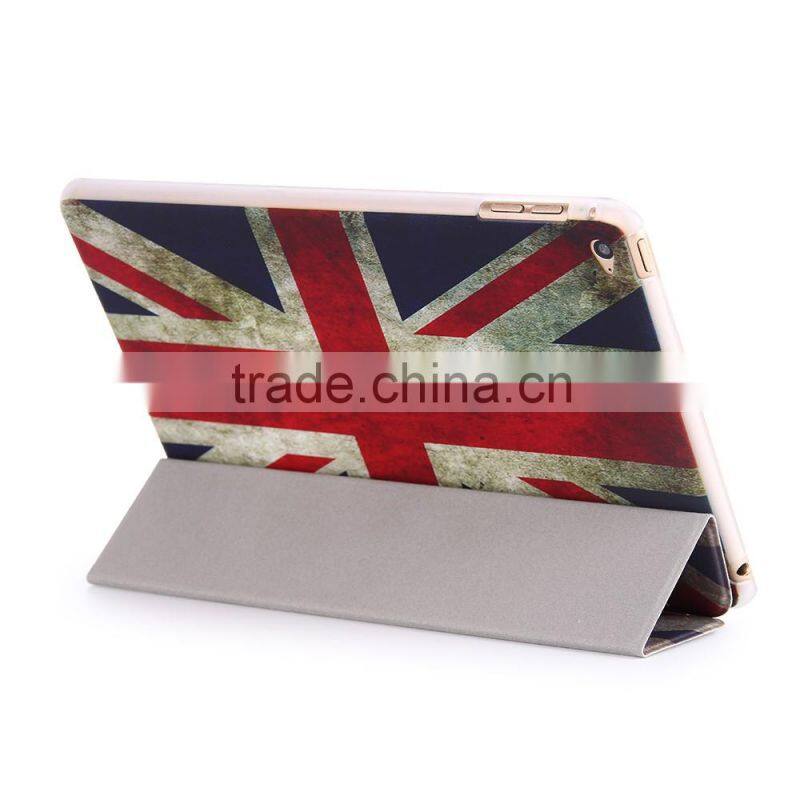 New Arrival Leather For Ipad 6 Magnetic Printed Case