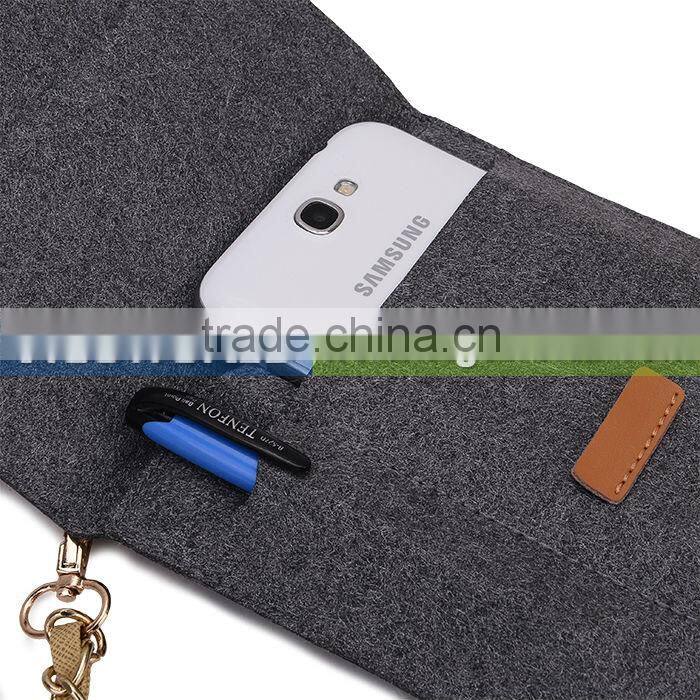 Micro fiber slim messenger for iPad mini and 7 inch tablet PC metal shoulder strap