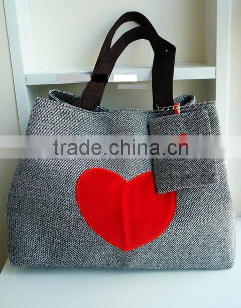 Big Heart Fashion Ladies Shoulder Bag with Hook