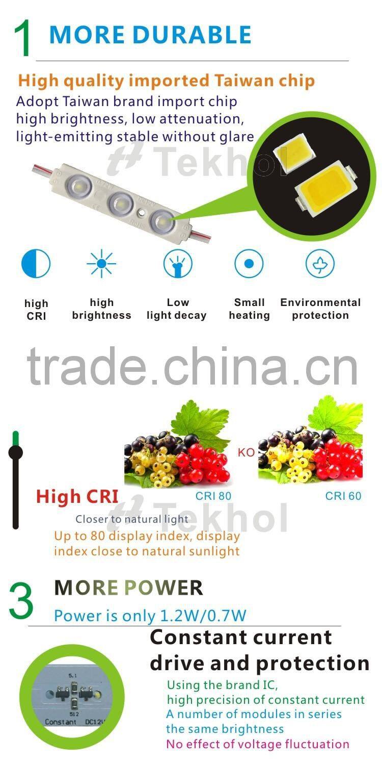 Backlighting Epistar DC12V waterproof smd 2835 injection LED module