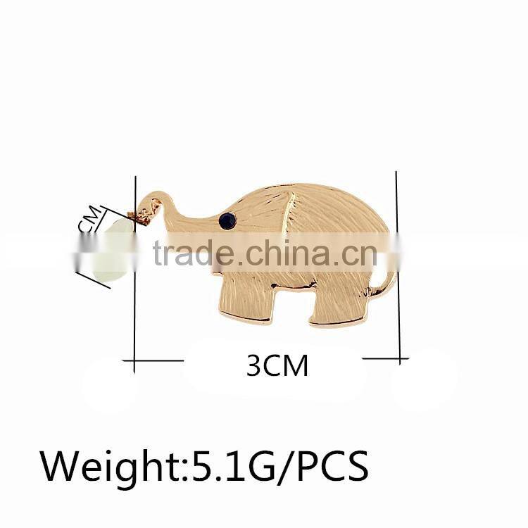 Wholesale Aolly Elephant Shape Animal Brooch Pin