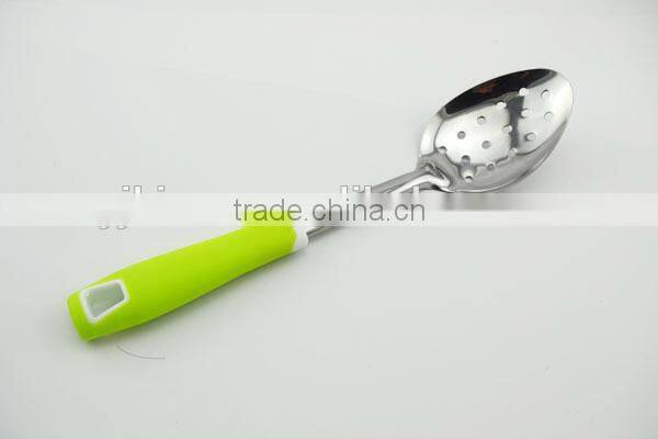 2016 customize kitchen utensil cooking spoon slotted spoon solid spoon