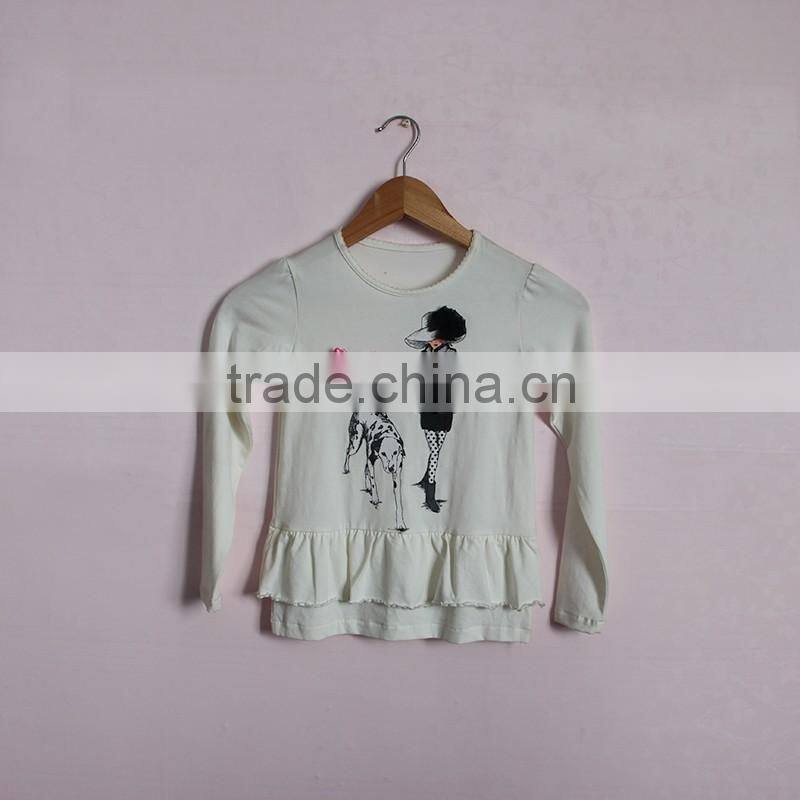 new brand print t-shirts girls long sleeve roupa infantil princess children cartoon clothing kids wear nova 05