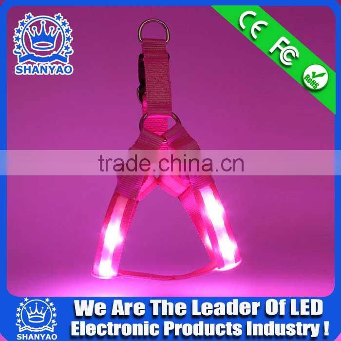 2015 Hot Selling LED Glowing Pet Training Harness