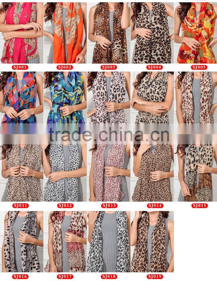 leapord scarf/2015 chiffon cheap scarf/latest fashion scarf