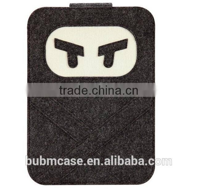 Fashion Black 9.7 inch Wool Felt Tablet Case Cartoon Naruto Bag Tablet Sleeve Tablet Pouch Laptop Bag