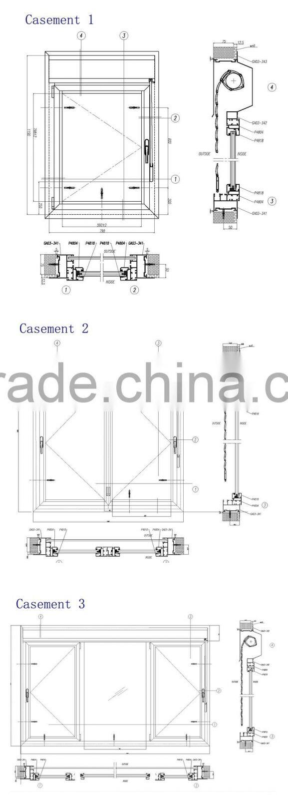 Multi-function aluminum sliding window prices window design