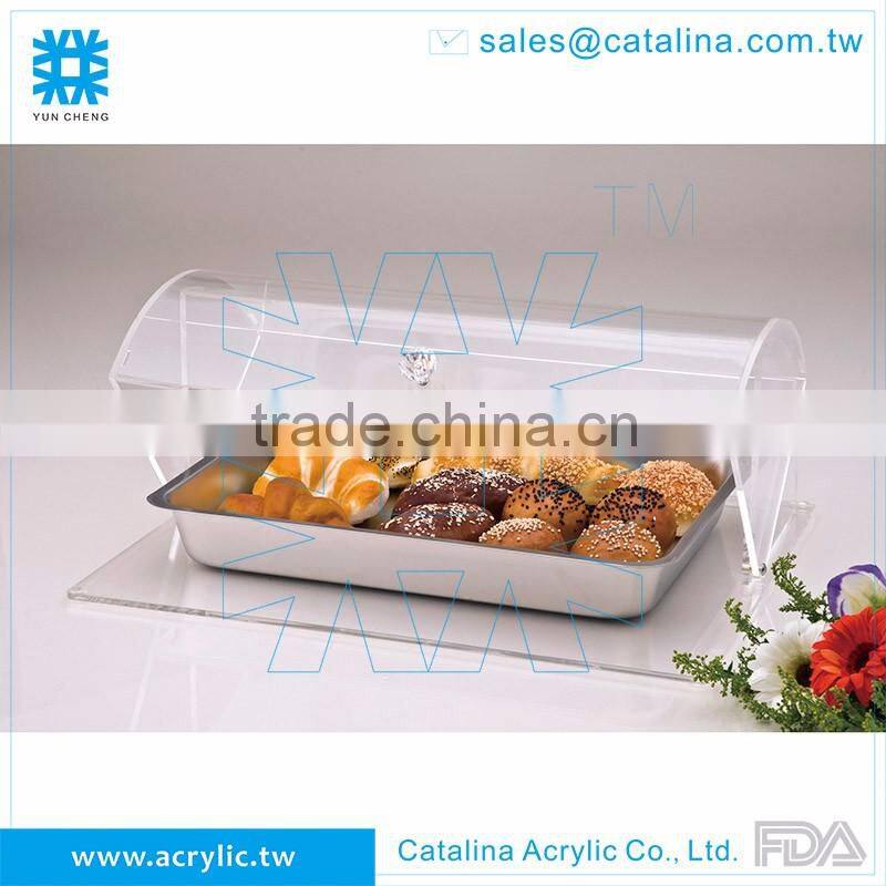 Acrylic Decoration Tray with Lid Functional Catering Plate Plastic Serving Tray