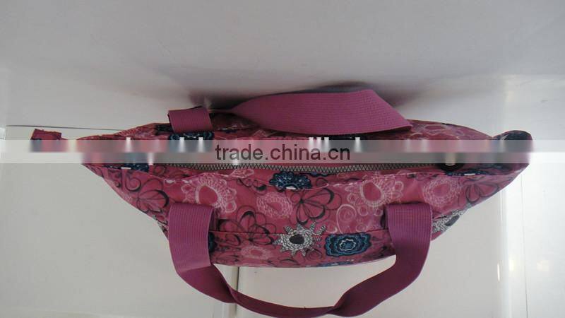 Ladies Fashion Printing Crinkle Nylon Customized Shopping Tote Bag