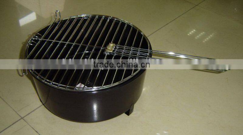 Portable charcoal BBQ grill with cooler bag