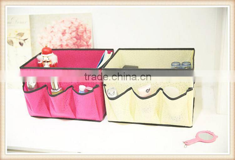 New material sundries organizer non woven cosmetic storage box