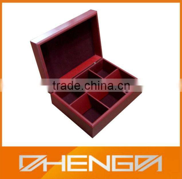 High Quality Black matte wooden tea box for gift(ZDL-W317)