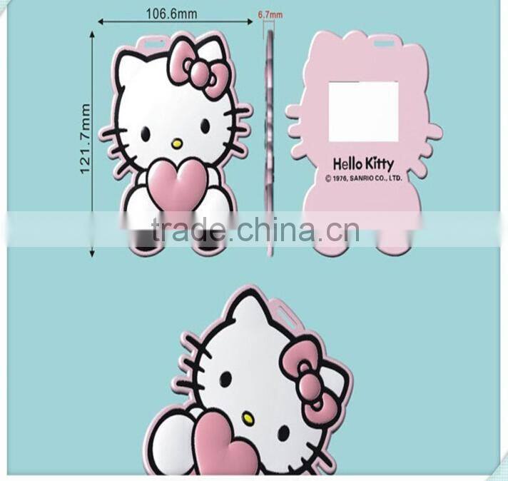 Cartoon Design Trolly Luggage Tag Wholesale/Handbag Soft Pvc Hang Tag Label/Promotional Gift Suitcase Name Tag