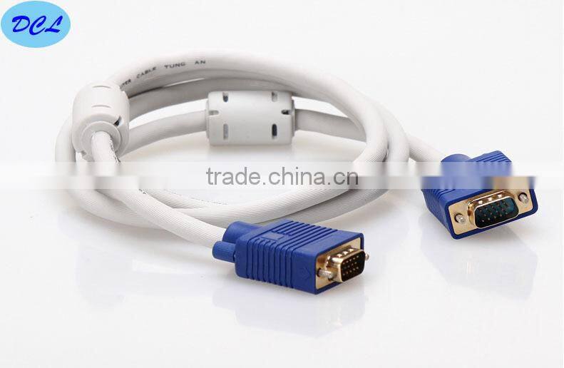 20M White VGA cable with blue model male to female