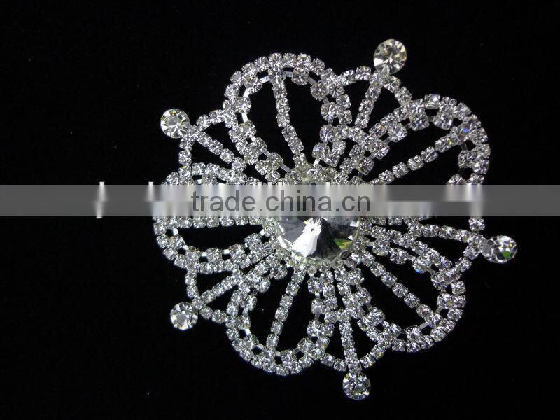 Garment decoration love motif rhinestone lace