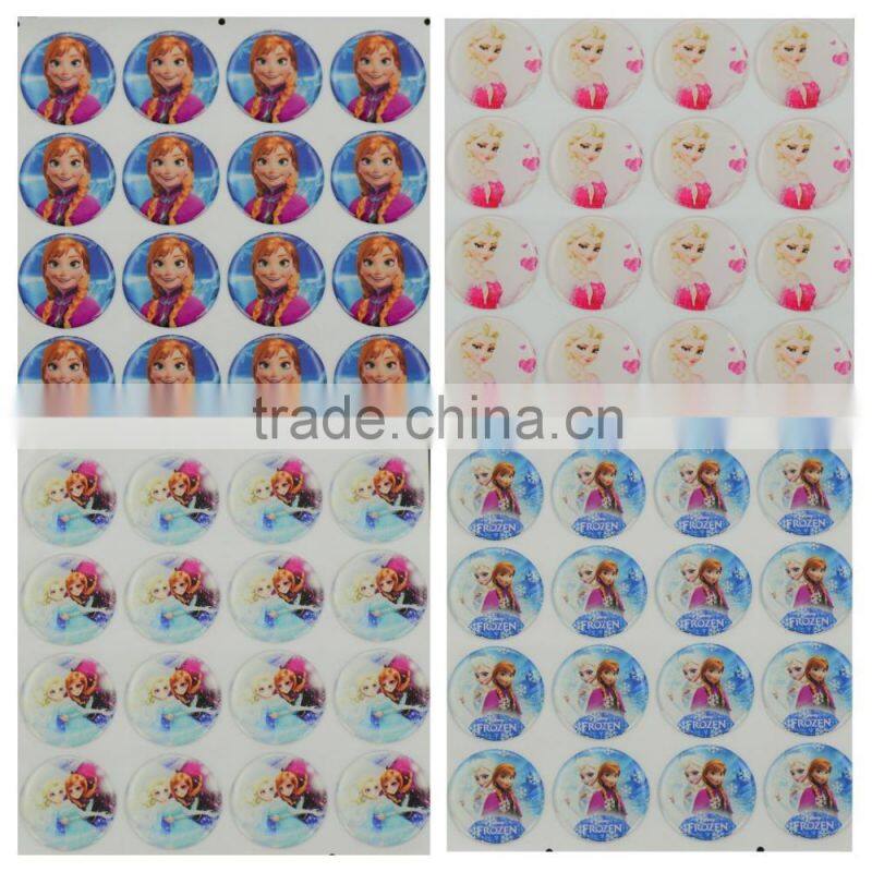 Funny heart-shaped custom epoxy sticker 3m epoxy sticker for decoration or children