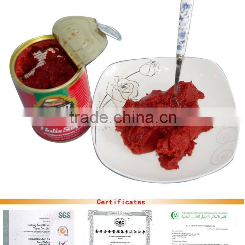 canned tomato paste 28-30% brix,tinned tomato paste 400gx24tins