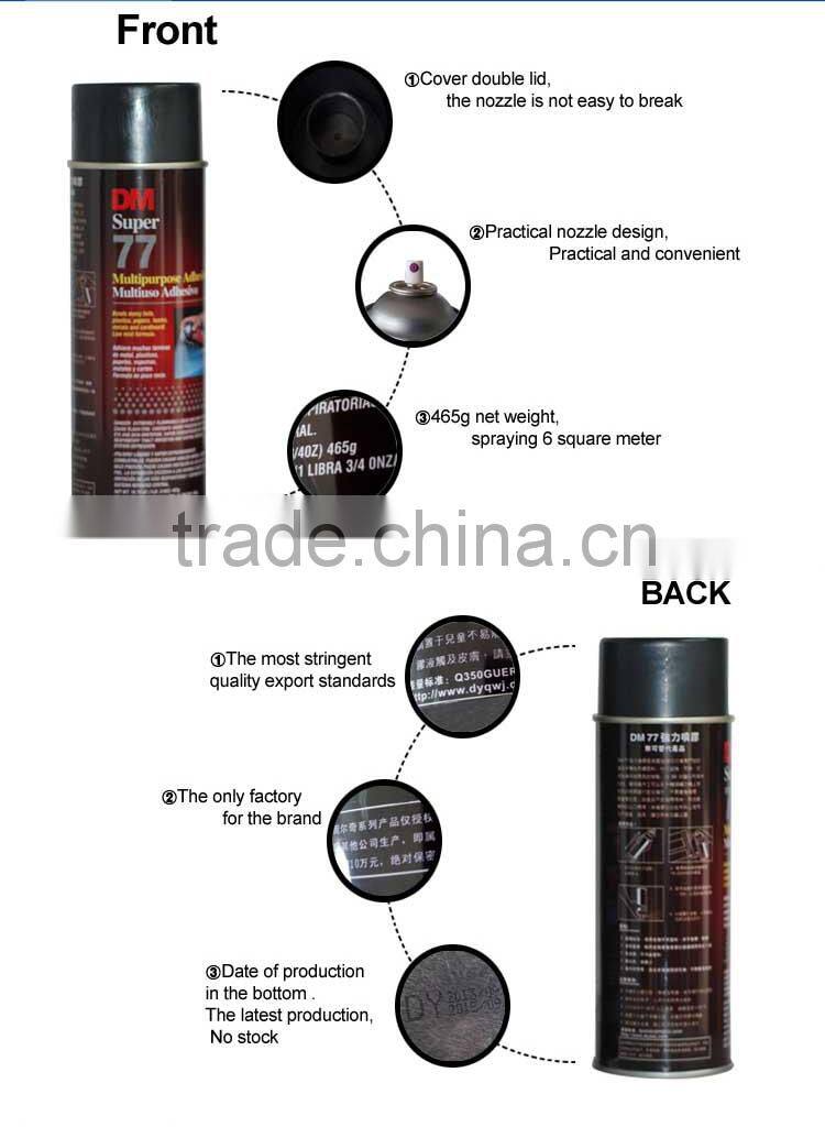 Newest design removable liquid embroidery spray adhesive