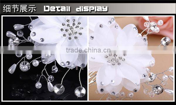 MYLOVE Women Flower Crystal Rhinestone Pearls bridal Hair Comb Clip Wedding Bridal MLF130