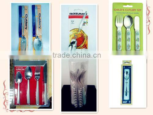 2016 stainless steel cutlery set with plastic handle