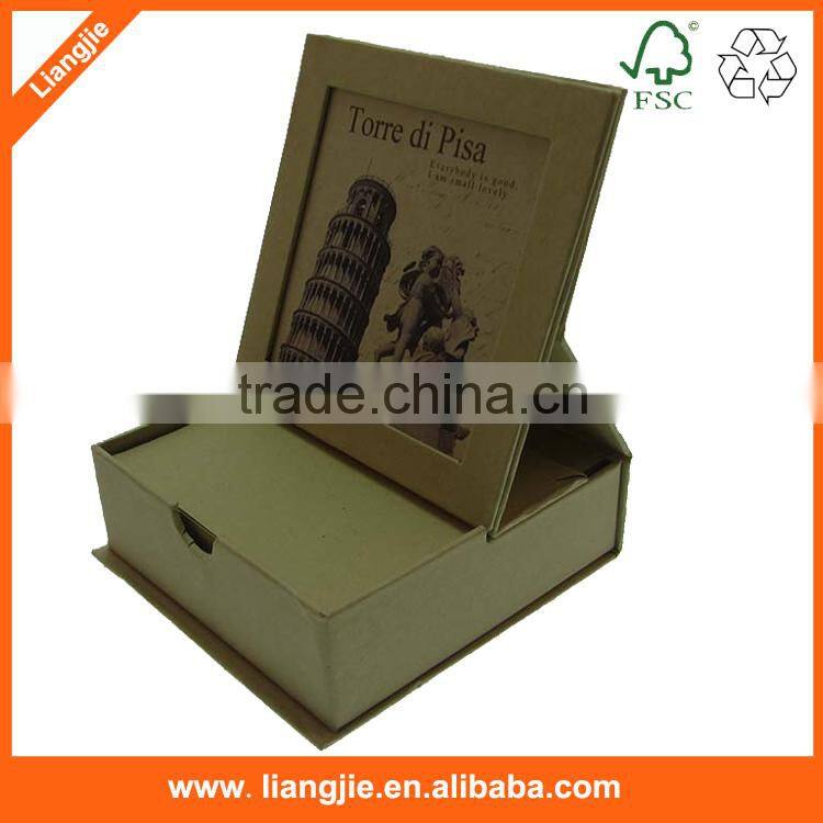 2015 hot sall memo note pad in design hardcover box holder Photo frame