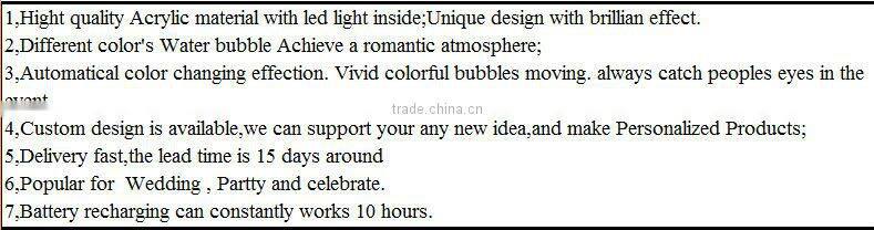 fatastic hotel frond desk receiption with led lights and water bubble moving.