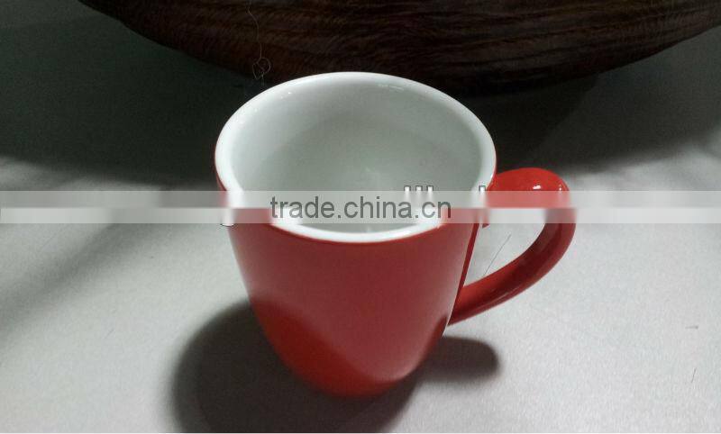 12oz ceramic red glazed stoneware coffee mug