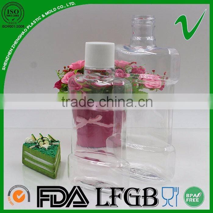 shenzhen manufacture empty amber plastic bottle for mouthwash packaging