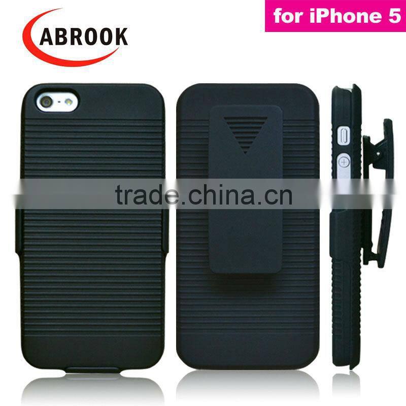 Hot selling cute holster combo mobile phone case for iPhone 5