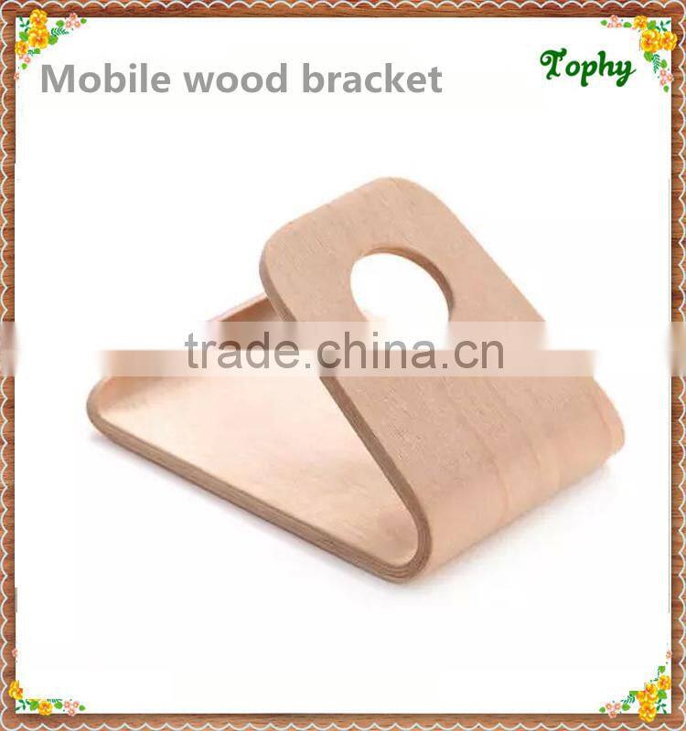 New Universal Cute Mobile Phone wood Holders bracket Stand for iphone mobile, for ipad, for table pc