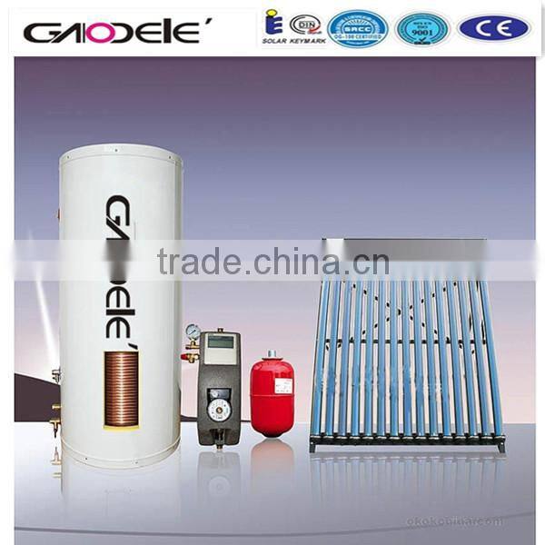 100,150,200,250,300,400,500,600,700,750,800,900,1000 Liters Split Pressurized Solar Heating System For Home Hot Water Heating