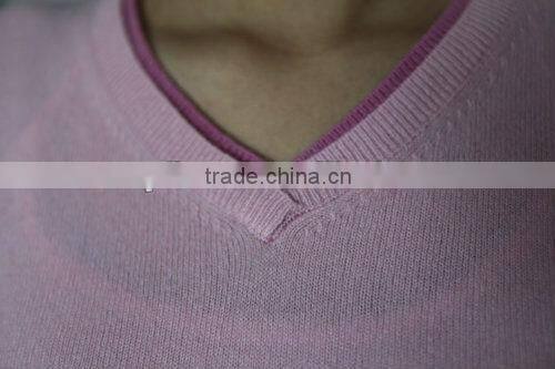 v-neck pure cashmere women's sweater