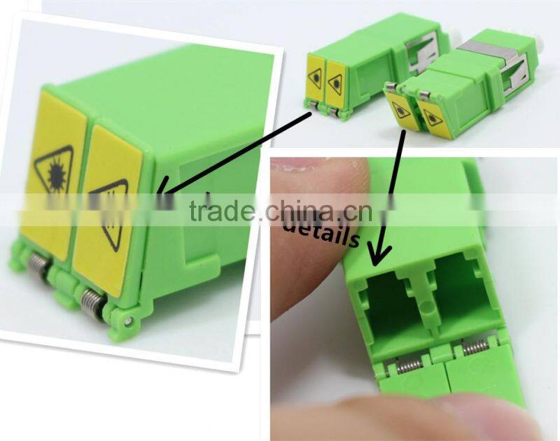 high quality MM SM fiber optic LC adapter with shutter