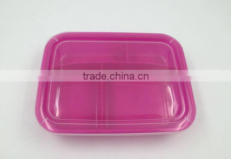 microwavable plastic food lunch box with transparent lid,rectangular bento lunch box,kids food container
