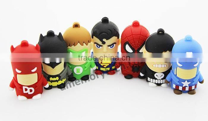 Best selling items superhero shaped usb flash drive custom logo