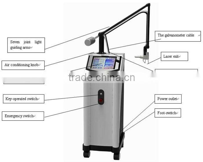 30W RF Mental Tube CO2 Laser Fractional Acne Scar Removal Machine