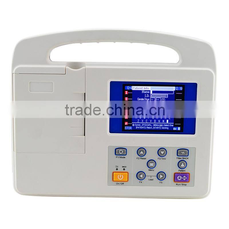 Portable Color LCD Digital 1-channel Electrocardiograph ECG Machine EKG Machine-EKG-901-Shelly