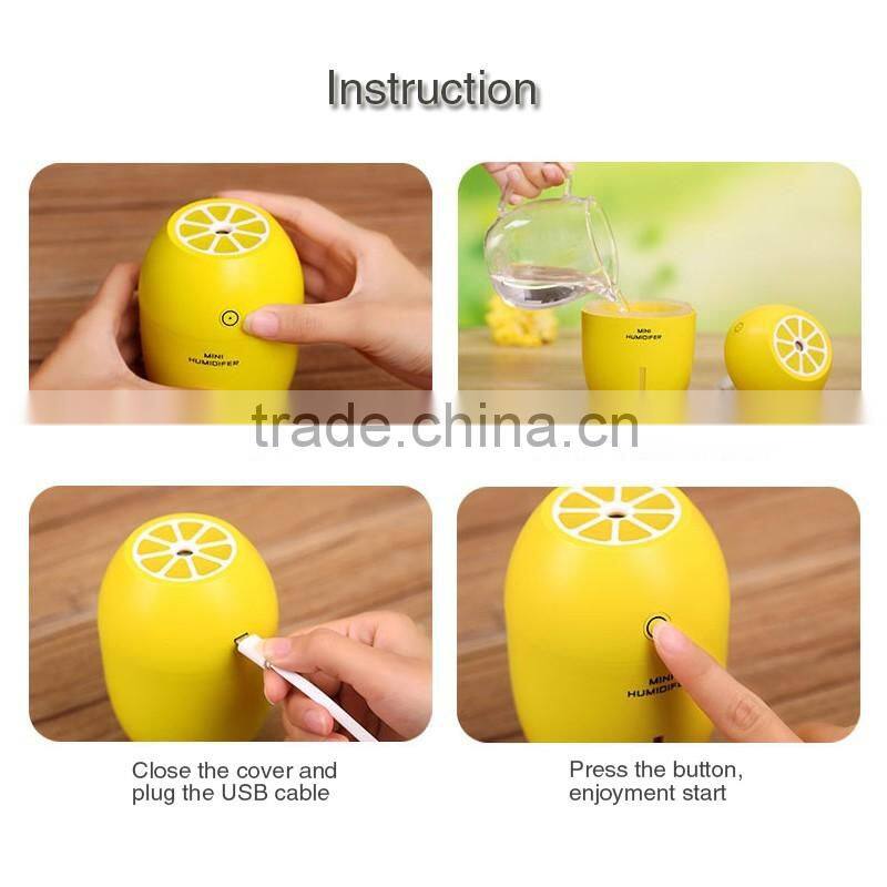 wholesale 180ml USB Mini Humidifier Led Night Air Purifier Diffuser Mist Maker for home