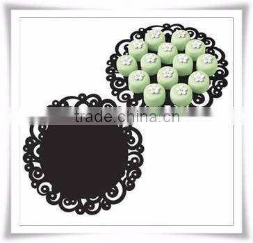 New Design And Food Safety Black Paper Doilies