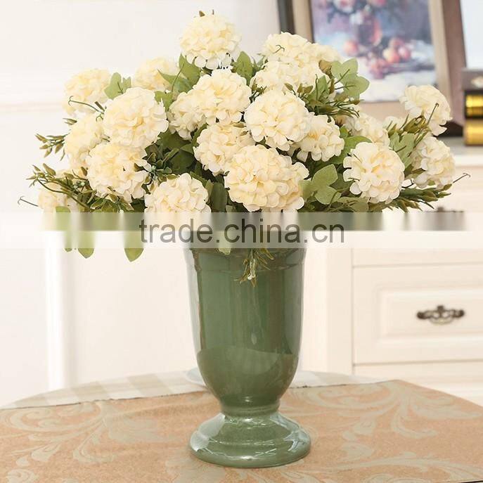 7 branches artificial indoor decoration silk plastic mum flower for sale
