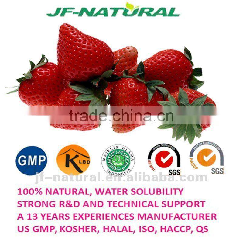 100% natural strawberry juice powder ISO, GMP, HACCP, KOSHER, HALAL certificated manufacture