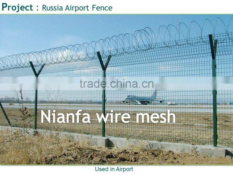 Plastic fence galvanized steel fence Y-post airport fencing (Guangzhou factory )