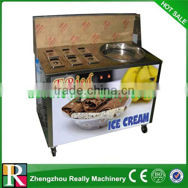 instant ice cream rolls in Thailand Rolled fry ice cream machine for sale