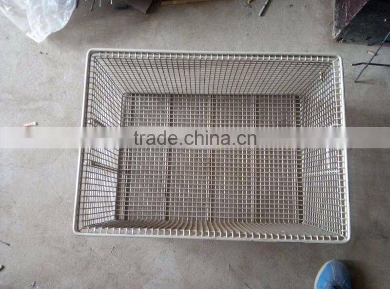 Heavy duty storage type custom size rigid steel metal wire mesh pallet industrial turnover box