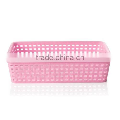 Multifunctional draining storage basket--pink(L)